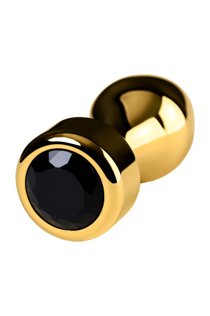 Анальная втулка TOYFA Metal,  с кристаллом цвета  турмалин+алмаз