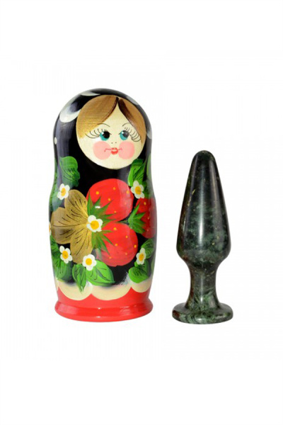 Анальная втулка SITABELLA, змеевик, Ø2,7 см