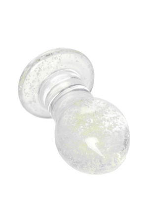 Анальная втулка Sexus Glass светящаяся в темноте, стекло, 9 см