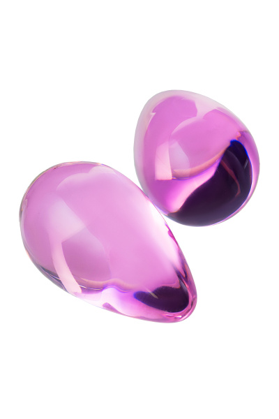 Вагинальные шарики Sexus Glass,стекло,розовые,Ø 2,7 см