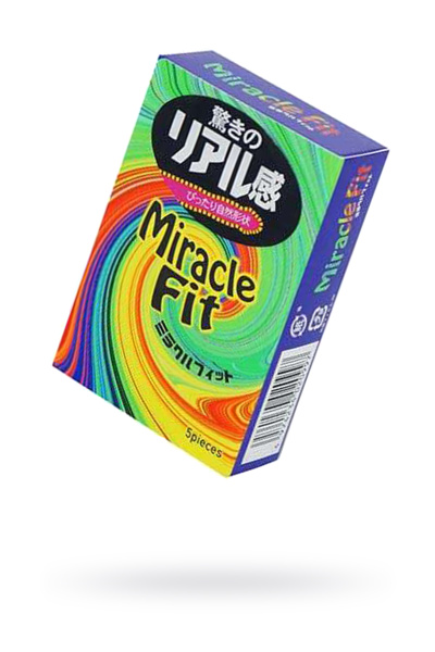 Презервативы Sagami, miracle fit, латекс, 18,5 см, 5,2 см, 5 шт.